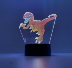 3D illusie led lamp dino