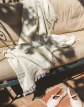 A00 Fouta Gaze de Coton Beige Chiné - SU24-P06