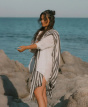A00 Fouta -Melody - Rayée Grise- MLD-R13