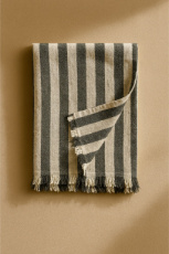 A00 Fouta -Melody - Rayée Grise- MLD-R13 A00 Fouta -Melody - Rayée Grise- MLD-R13