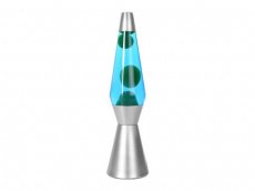 A00 Lavalamp raket blauw groen demonstratiemodel