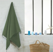 A01 Fouta Eponge Unie Olive - FEP18 A01 Fouta Eponge Unie Olive - FEP18
