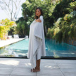 A03 Fouta Eponge Unie Gris Calcé - FEP09
