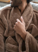 A04 hotelbadjas camel L/XL- AH23-RB06