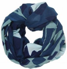 A01 LBV03 katoenen sjaal Maya blauw LBV03