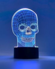 3D illusie led lamp schedel
