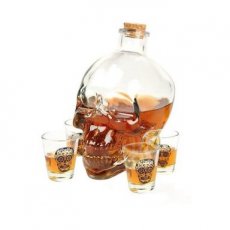 Carafe crâne 3D (400 ml) + 4 verres